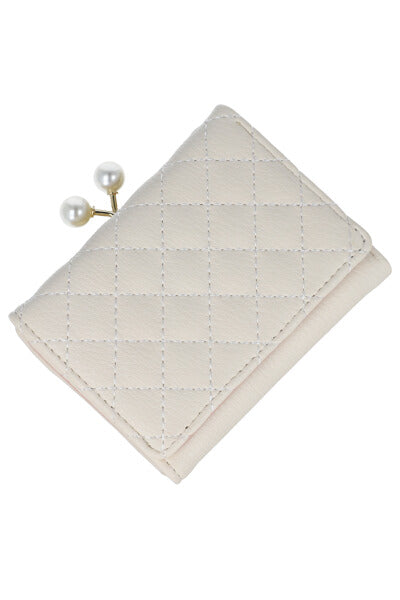 Cartera efecto piel capitonada BEIGE