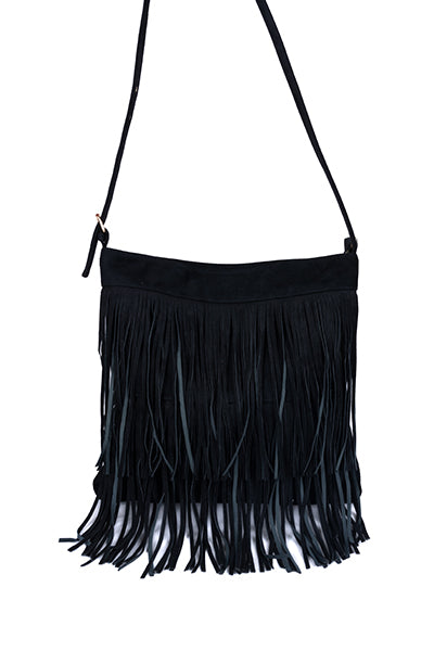 Bolsa Tote Maxi Flecos NEGRO