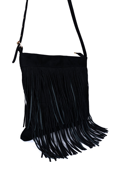 Bolsa Tote Maxi Flecos NEGRO