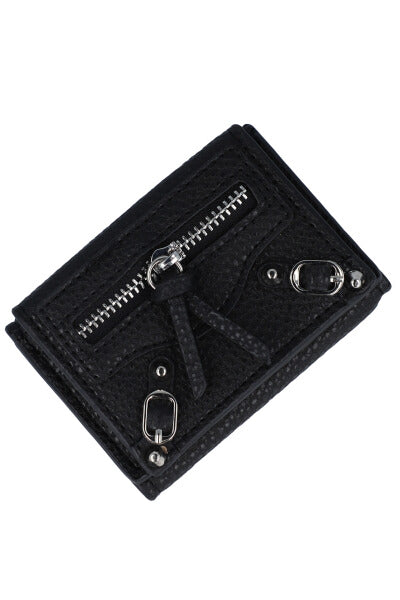 Cartera efecto piel rectangular NEGRO