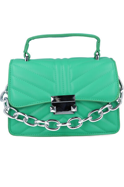 Bolsa mini estructurada textura VERDE