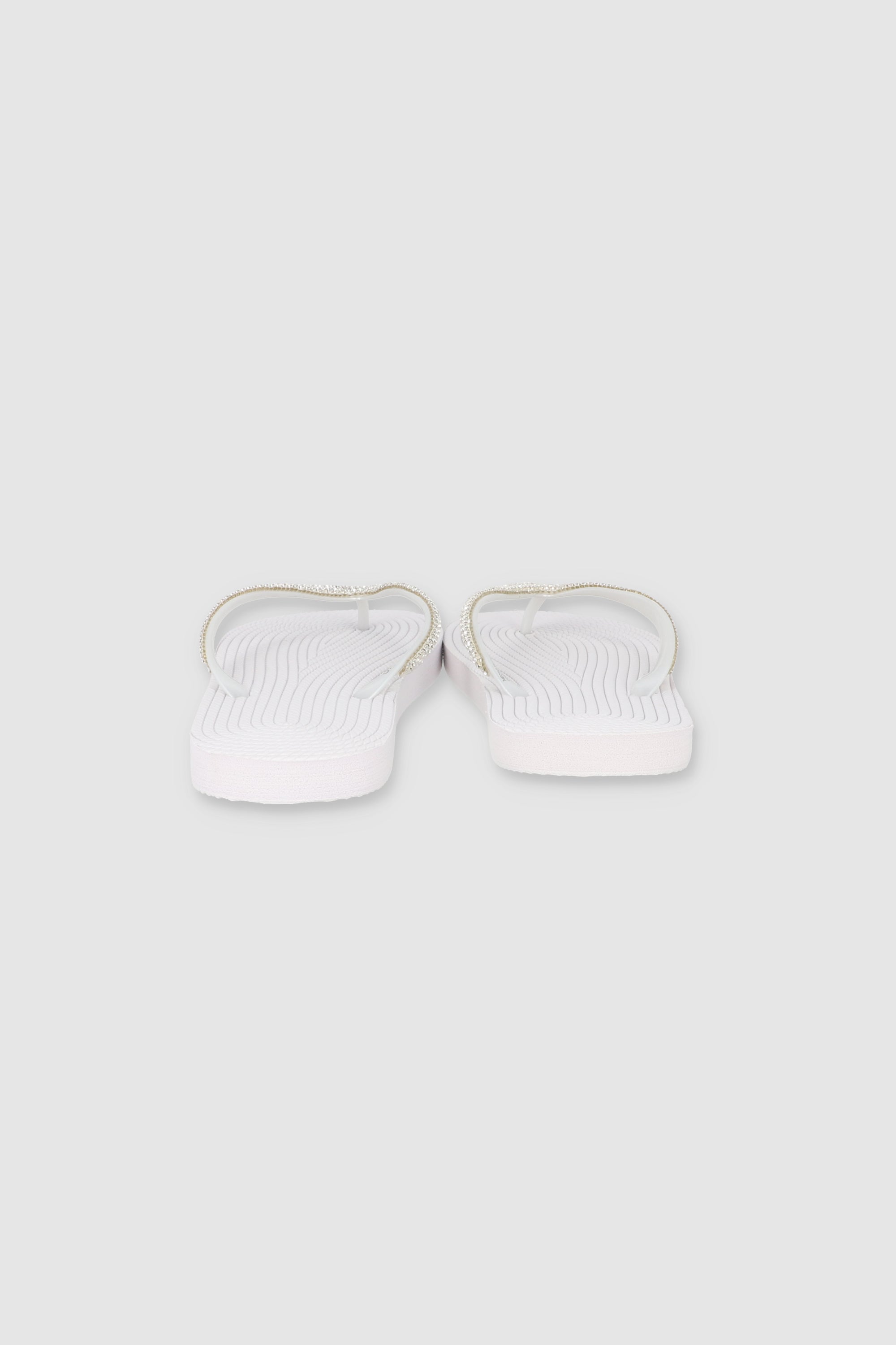 Flip Flops Cintas Brillos BLANCO