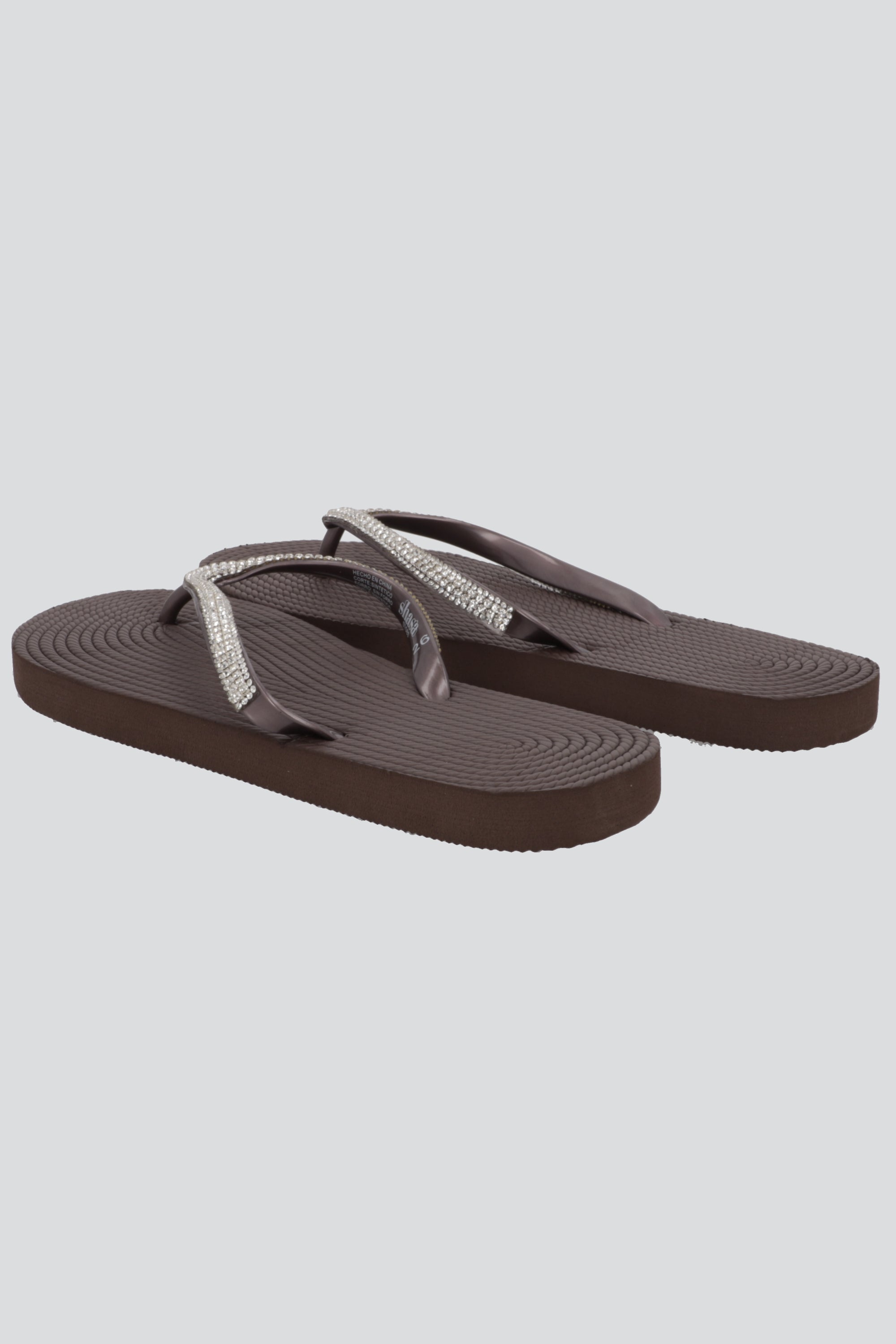 Flip Flops Cintas Brillos TAUPE