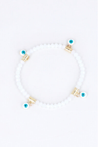 Beads Eyes bracelet WHITE