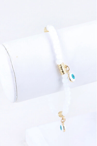 Beads Eyes bracelet WHITE