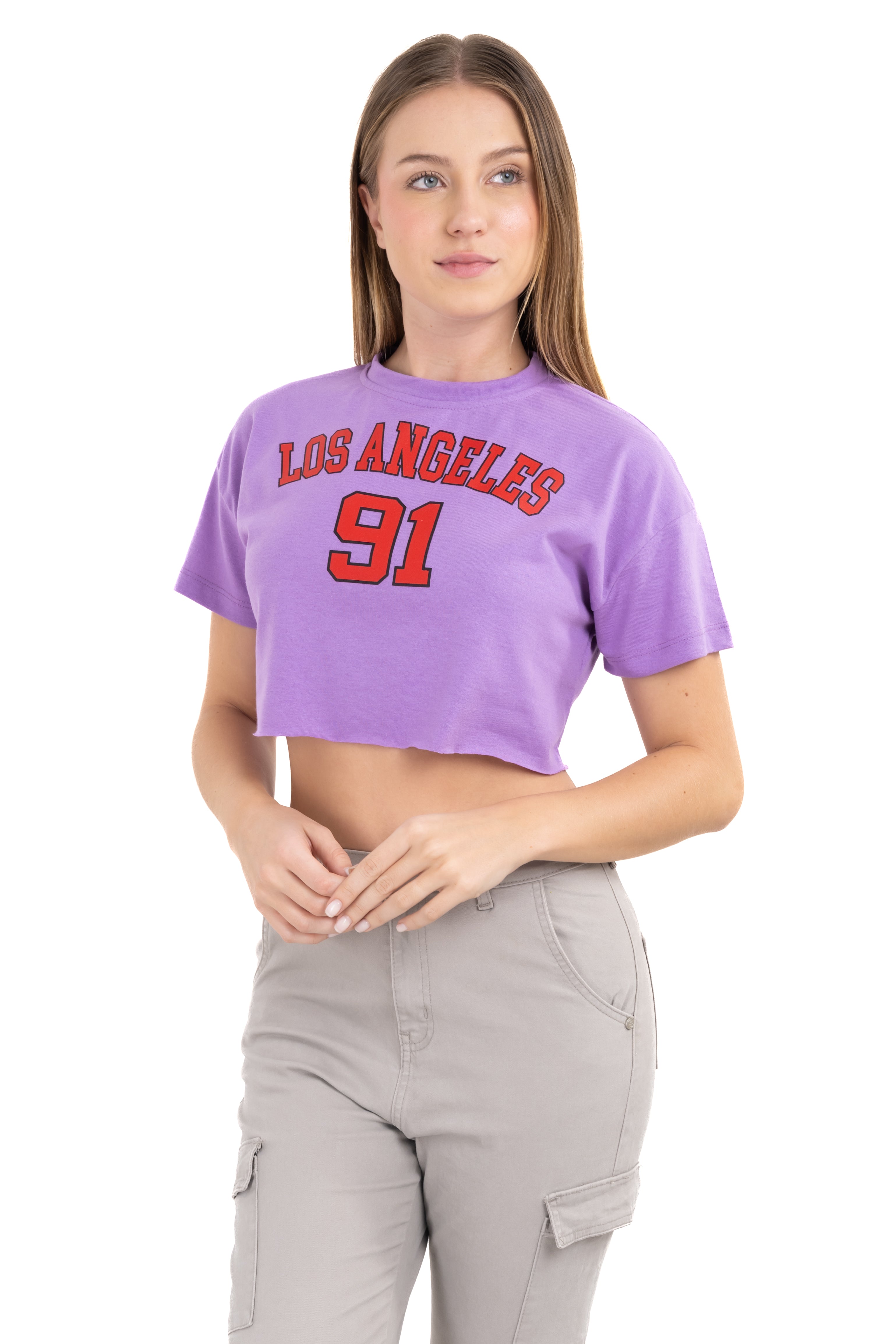 Top Manga Corta Los Angeles LILA