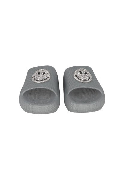 Slide carita feliz brillos GRIS