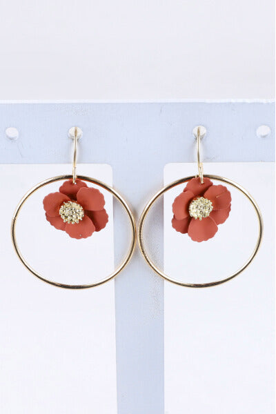 Flower circle earrings MALLOW