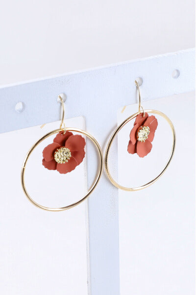 Flower circle earrings MALLOW