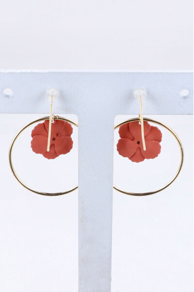 Flower circle earrings MALLOW