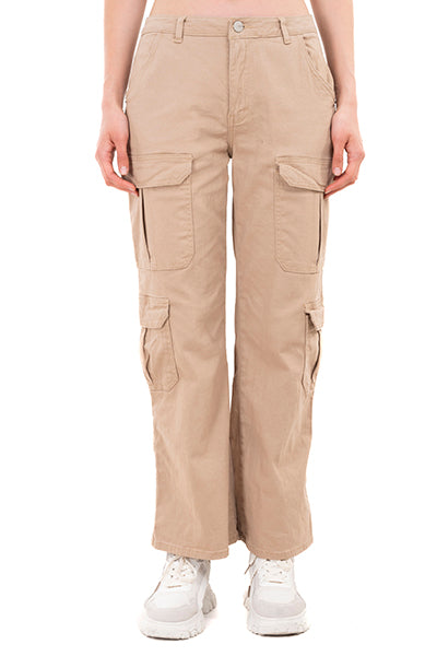 Jeans Straight Position Khaki