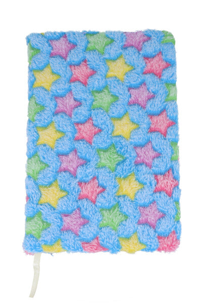 Libreta peluche estrellas AZUL