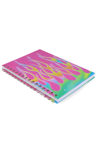 Libreta flamas degragado ROSA