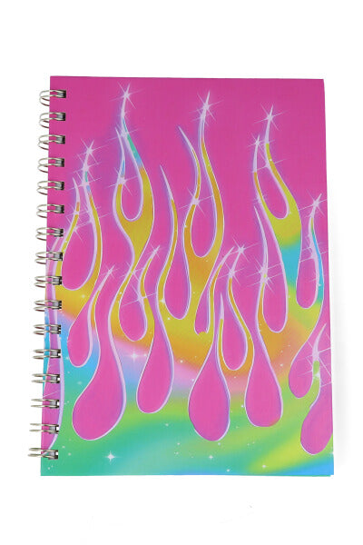 Libreta flamas degragado ROSA