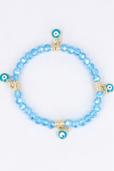 Charms Eyes bracelet BLUE