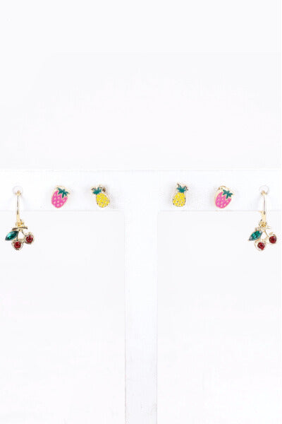 3 Pr Aretes Frutitas ORO