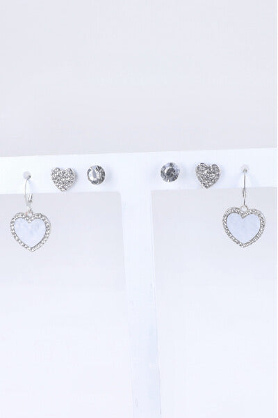 3P Aretes Corazon BLANCO