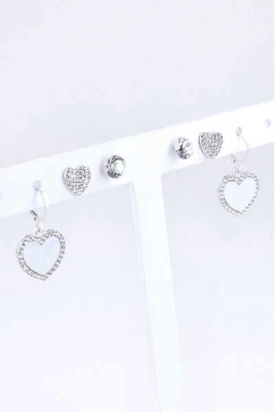 3P Aretes Corazon BLANCO