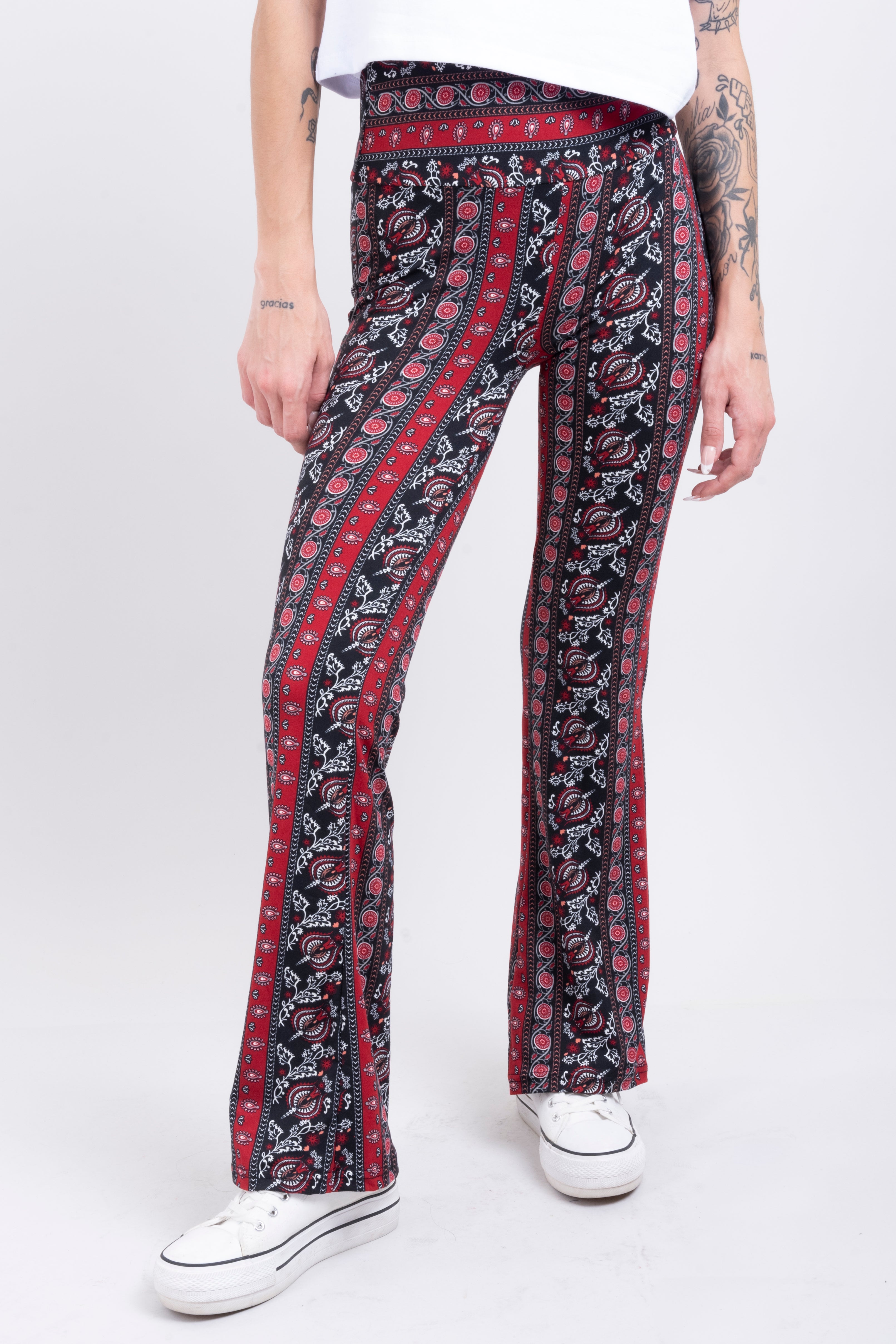 Flared Pant Combo red