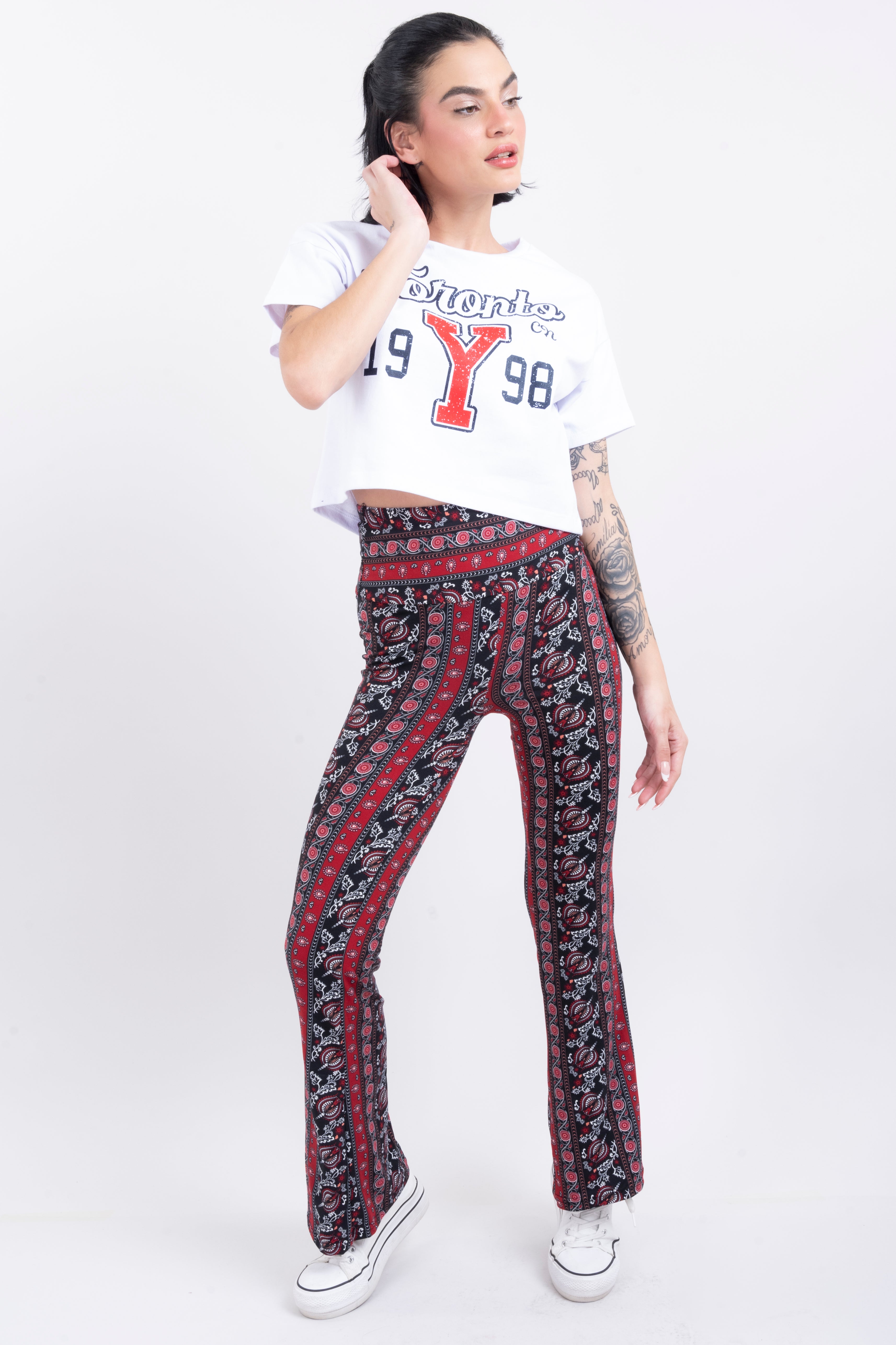 Flared Pant Combo red