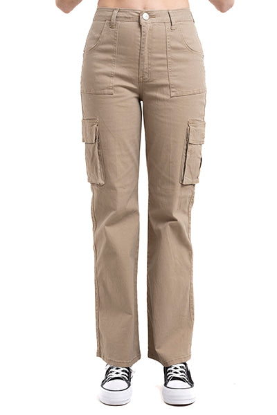 Jeans Post Straight Monocolor BEIGE