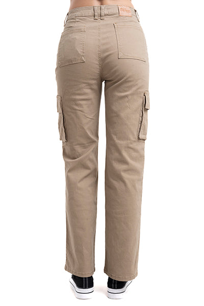 Jeans Post Straight Monocolor BEIGE