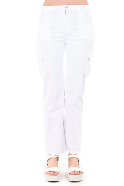 Jeans Post Straight Monocolor WHITE