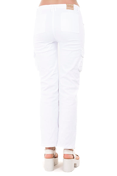 Jeans Post Straight Monocolor WHITE