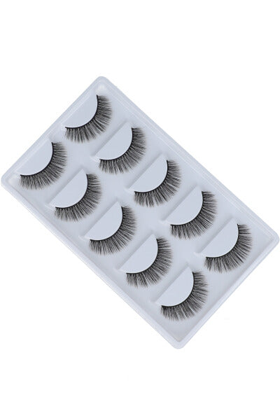 Set 5 grouped eyelashes BLACK