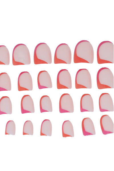 Set 24 Bicolor Postizer Nails Fiusha