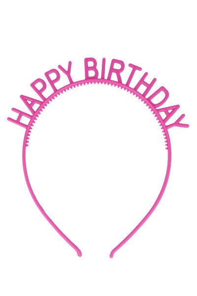 Happy Birthday headband PINK