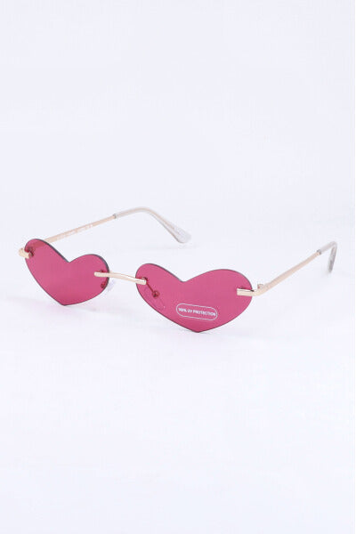 Metallic heart sunglasses MAGENTA