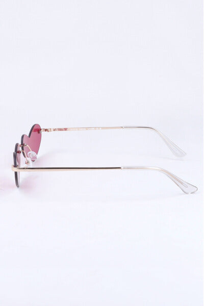 Metallic heart sunglasses MAGENTA