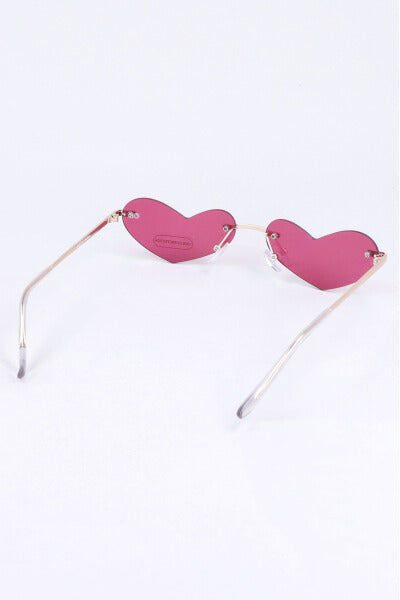Metallic heart sunglasses MAGENTA