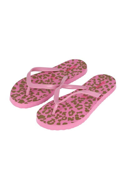 Flip flops estampado animal print ORO ROSA