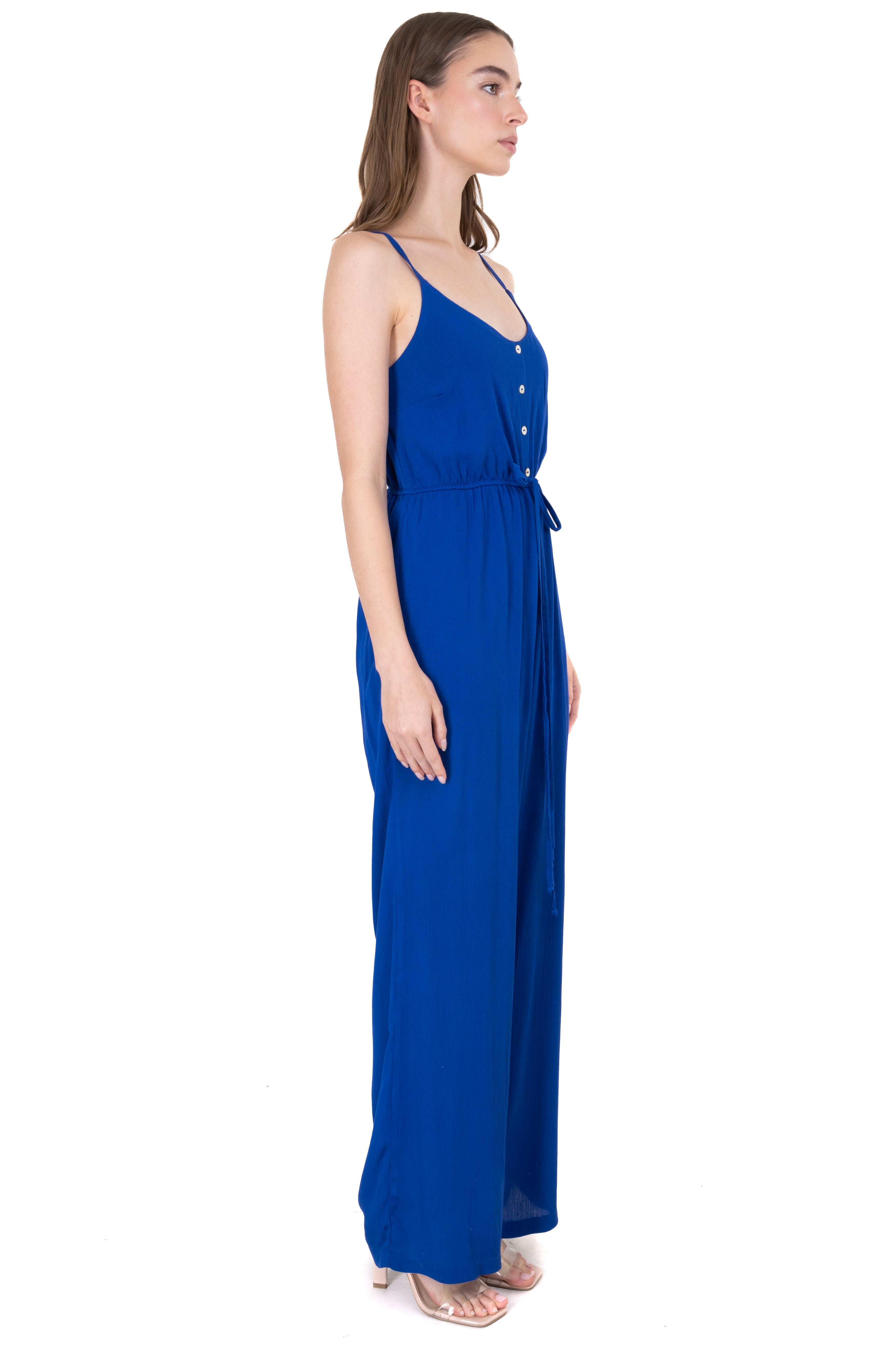 Jumpsuit tirantes detalle botones AZUL REY