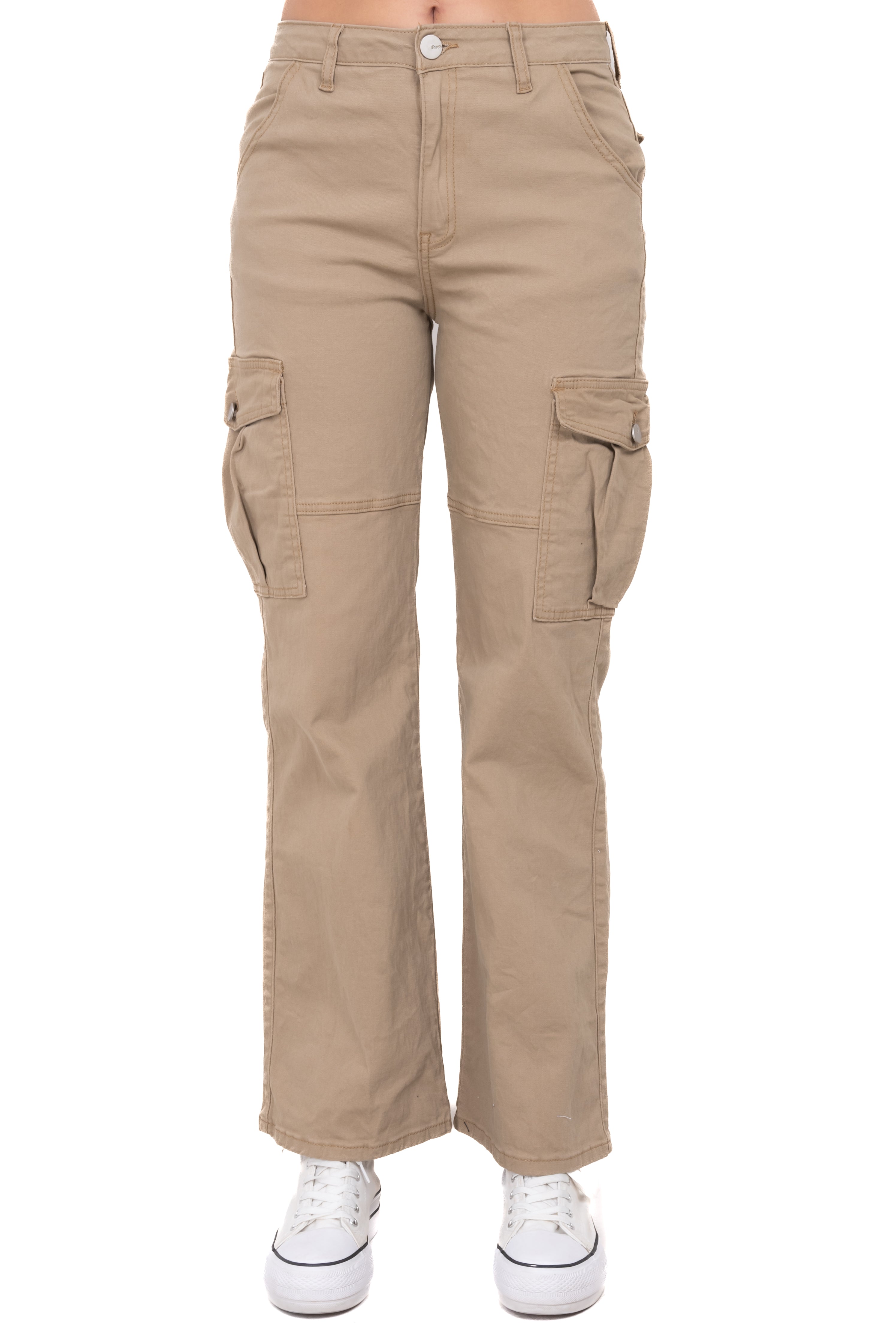 WIDE leg Jeans Pockets Khaki