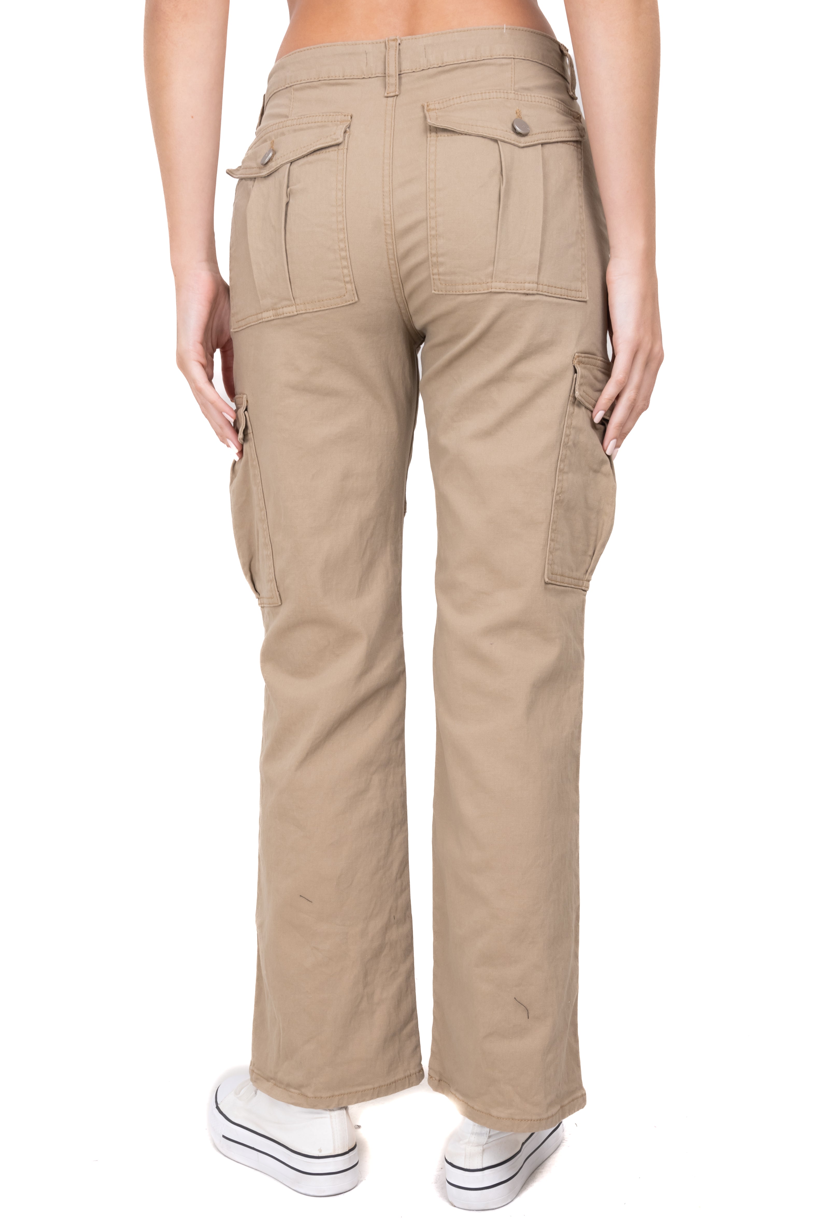 WIDE leg Jeans Pockets Khaki