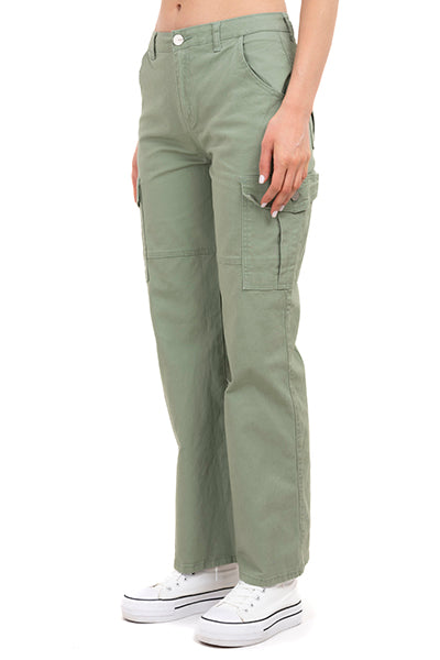 WIDE leg Jeans Pockets Light green