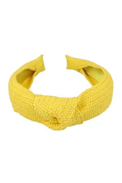 Monocolor tissue headband YELLOW