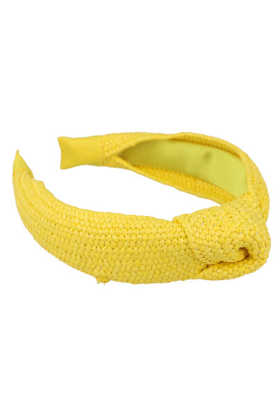 Monocolor tissue headband YELLOW