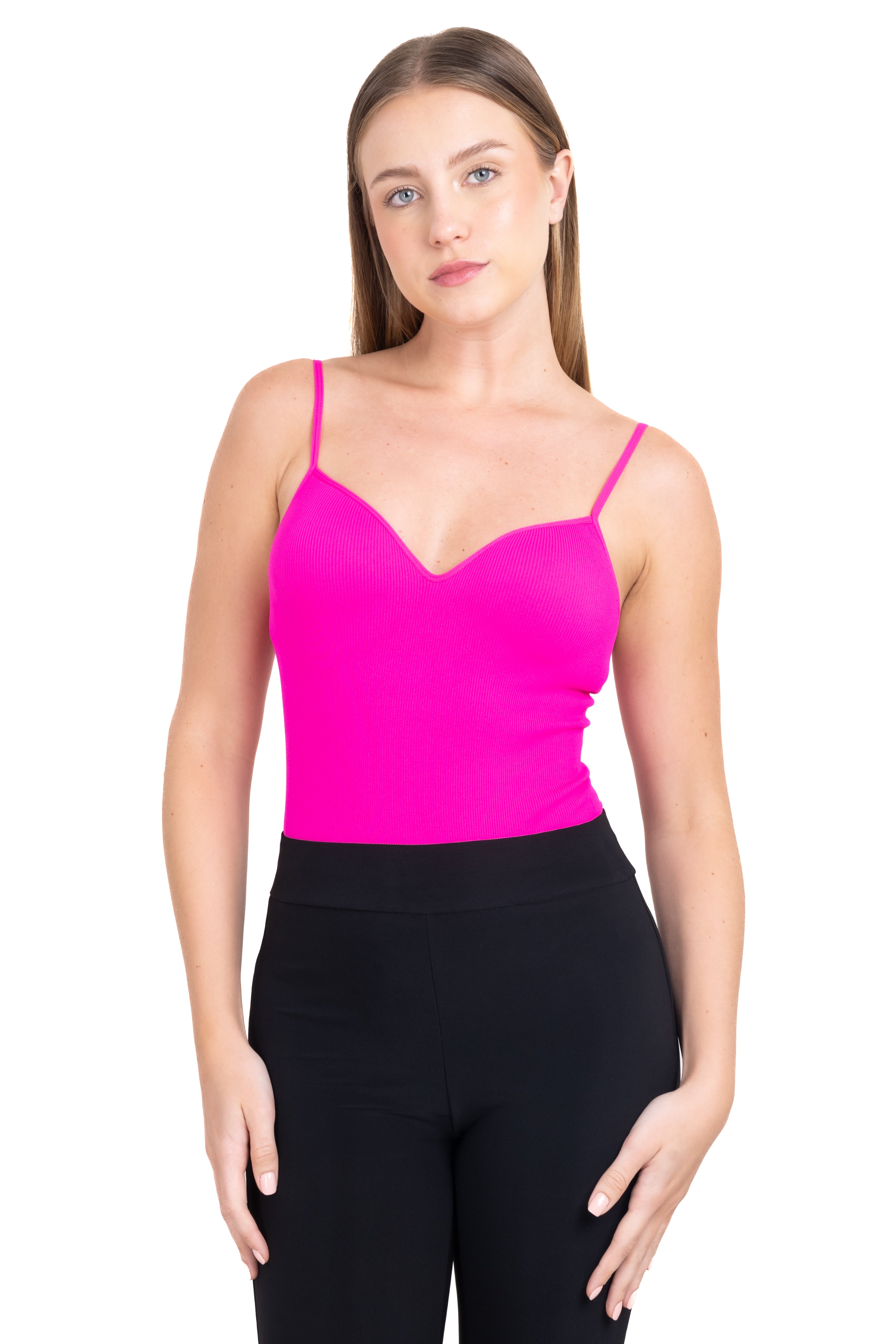 Bodysuit liso escote v FIUSHA