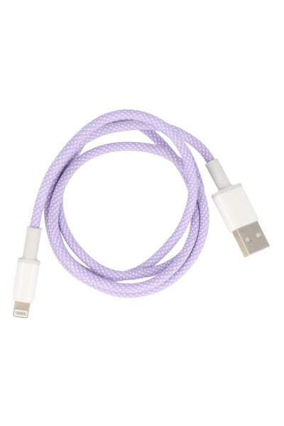 Cable cargador trenzado MORADO