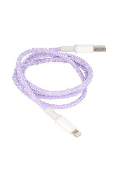 Cable cargador trenzado MORADO