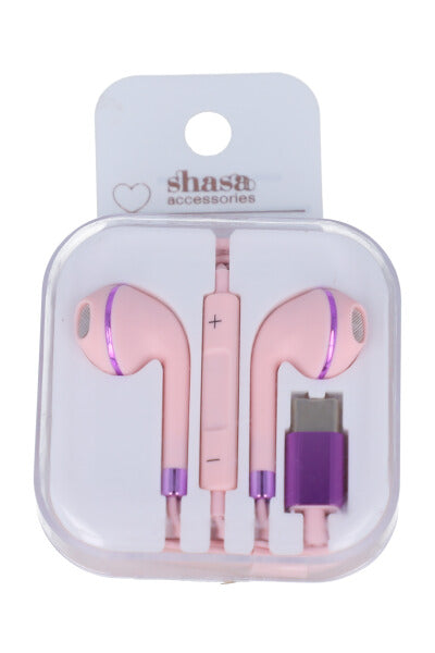 Type C metallic headphones PINK