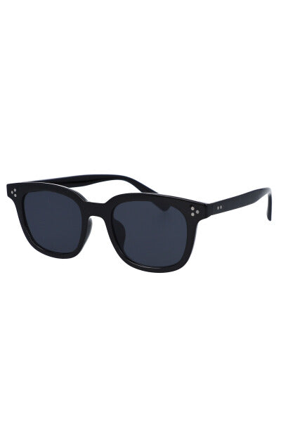 Retro round sun lenses BLACK