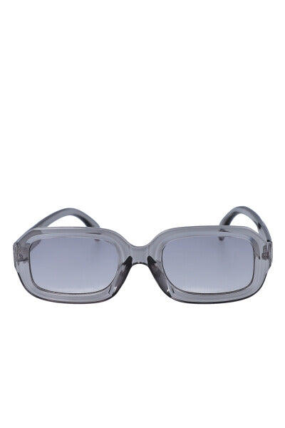 Lentes sol ovalados oversize GRIS