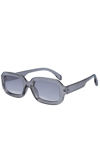 Lentes sol ovalados oversize GRIS