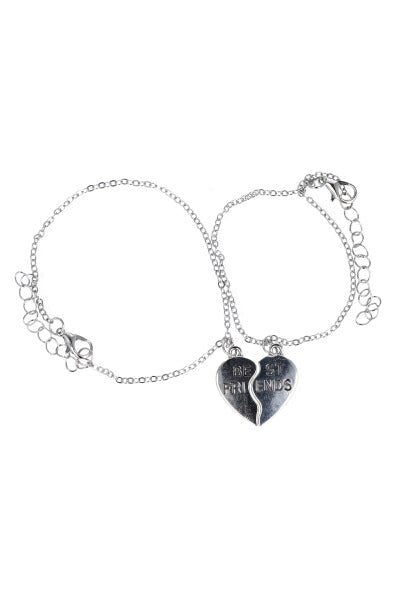 Duo Buff heart bracelets SILVER