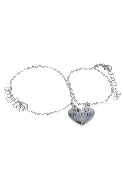 Duo Buff heart bracelets SILVER